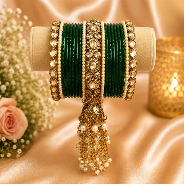3 Jhumki Bangle Set