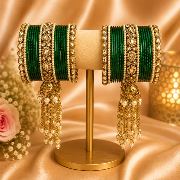 3 Jhumki Bangle Set
