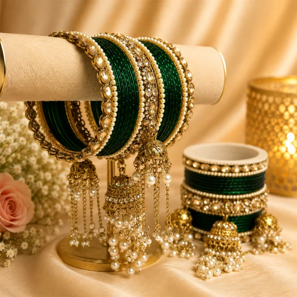 3 Jhumki Bangle Set