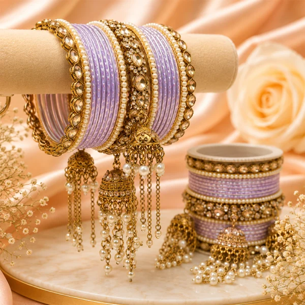 3 Jhumki Bangle Set