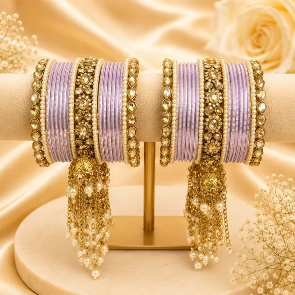 3 Jhumki Bangle Set