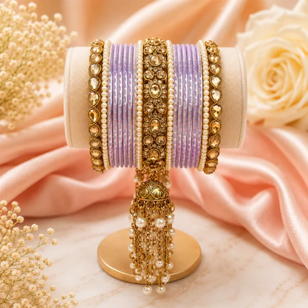 3 Jhumki Bangle Set