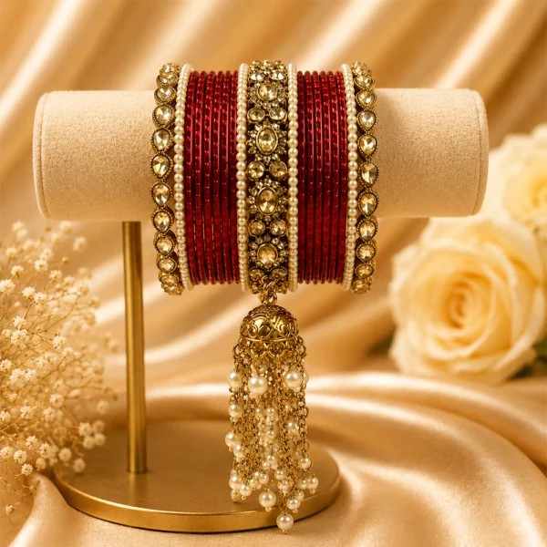 3 Jhumki Bangle Set