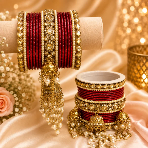 3 Jhumki Bangle Set