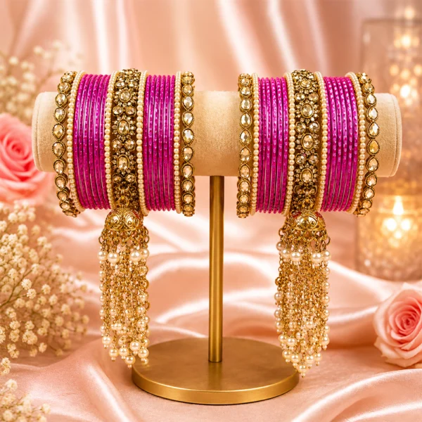 3 Jhumki Bangle Set