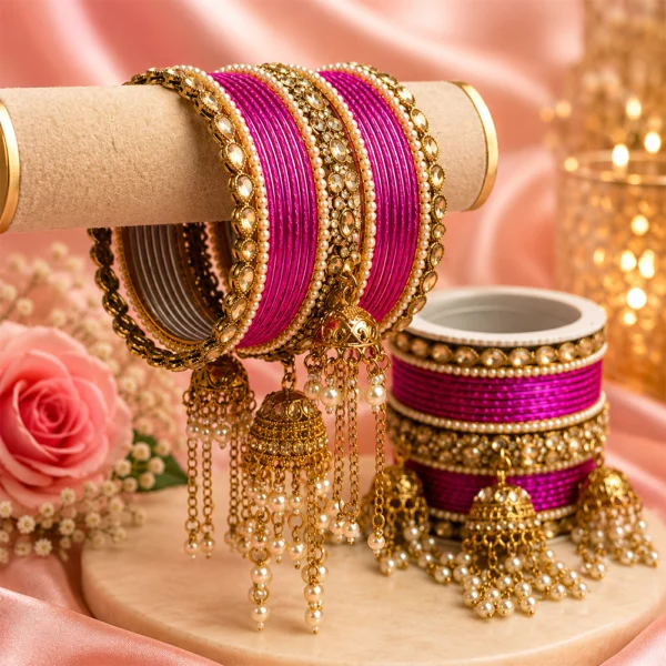 3 Jhumki Bangle Set