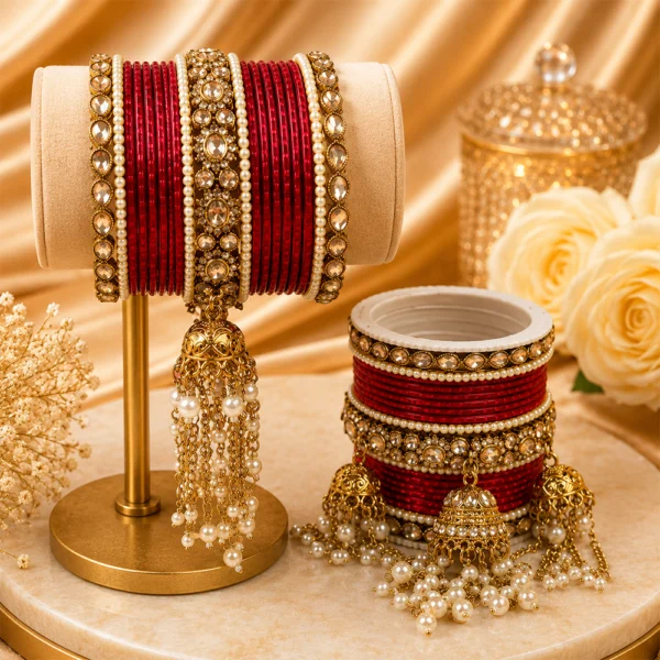 3 Jhumki Bangle Set
