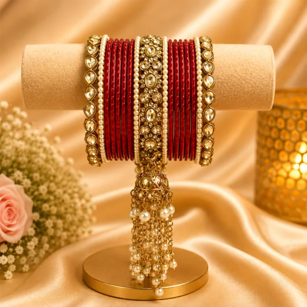 3 Jhumki Bangle Set