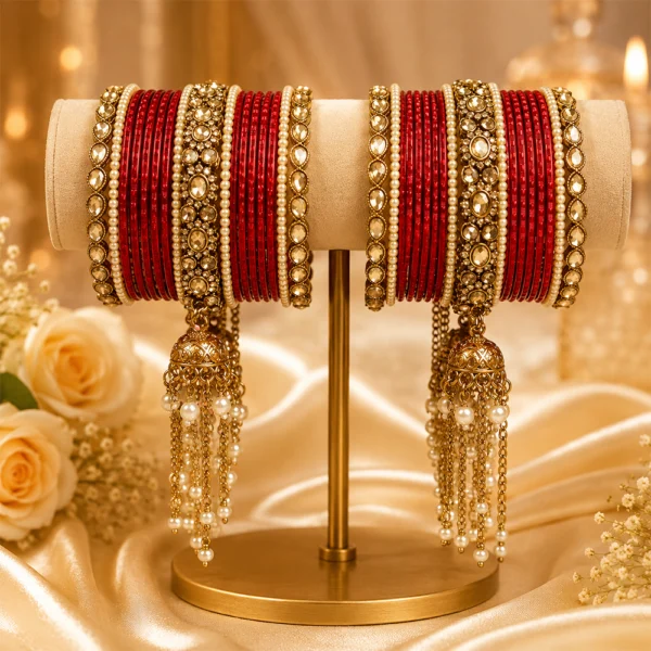 3 Jhumki Bangle Set