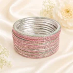 3 Line Stone Multi Bangles (Light-Multi)