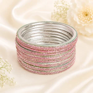 3 Line Stone Multi Bangles (Light-Multi) (2)