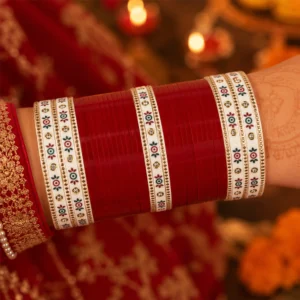 Basic Chura With Kundan Dot Bangle (1)