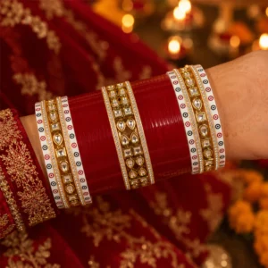Chura With Drop Square Kundan Work (4)