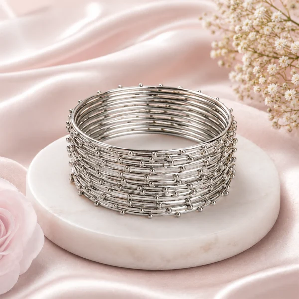 Dotted Metal Bangle