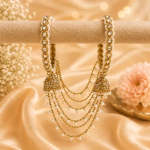 Drop Shape Jhula Hanging (Antique Gold Stone) (3)