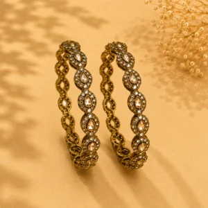 Drop Stone Kada (Antique Gold) (1)