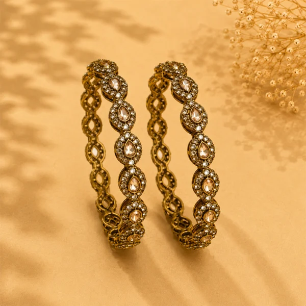 Drop Shape Stone Kada