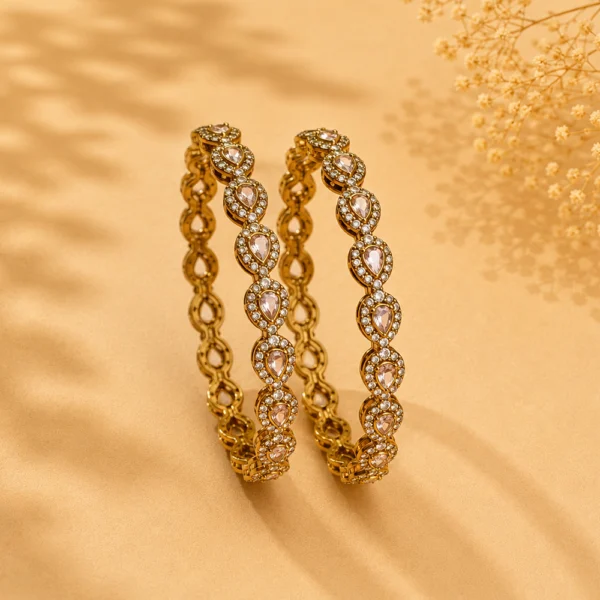Drop Shape Stone Kada