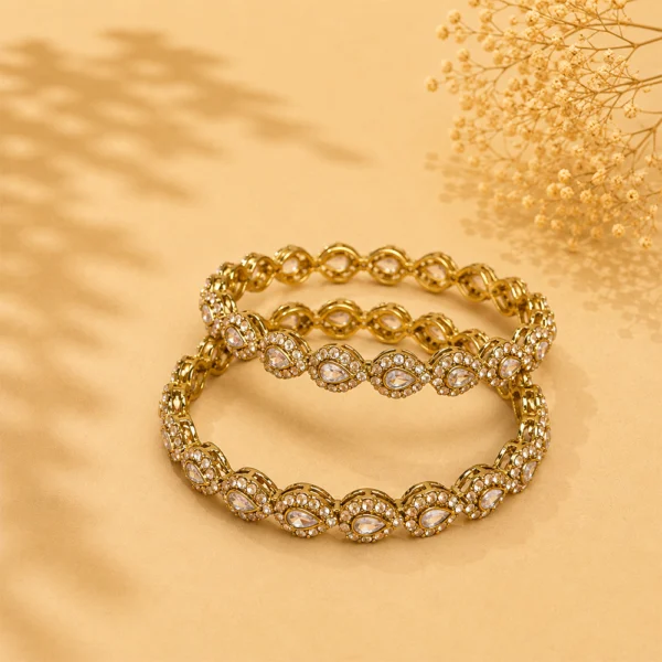 Drop Shape Stone Kada