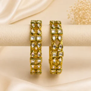 Dual Line Drop & Square Kundan Single Line