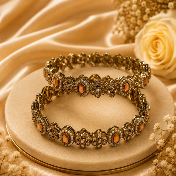Flower Style Stone Kada