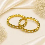 Hexagon-Kundan Single Line Kada