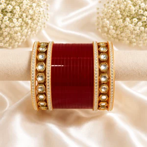 Hexagon Style Kundan Short Chura