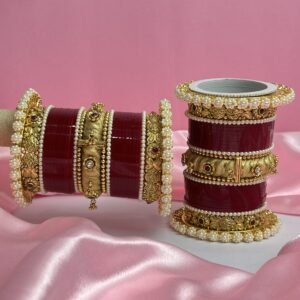 Rajwada Chura With Pearl Work