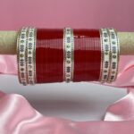 Basic Chura With Kundan Dot Bangle