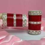 Basic Chura With Kundan Dot Bangle