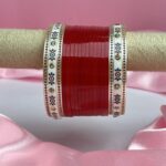 Short Basic Chura With Dot Bangle