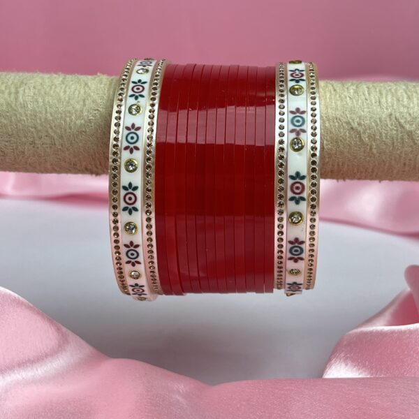 Short Basic Chura With Dot Bangle