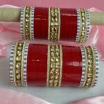 Chura With Drop Square Kundan Work