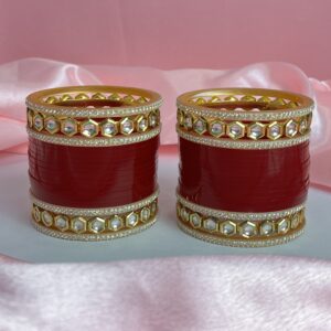 Hexagon Style Kundan Short Chura