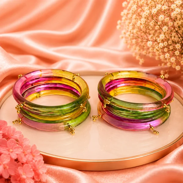 Jelly Bangles Set (Light-Multi)