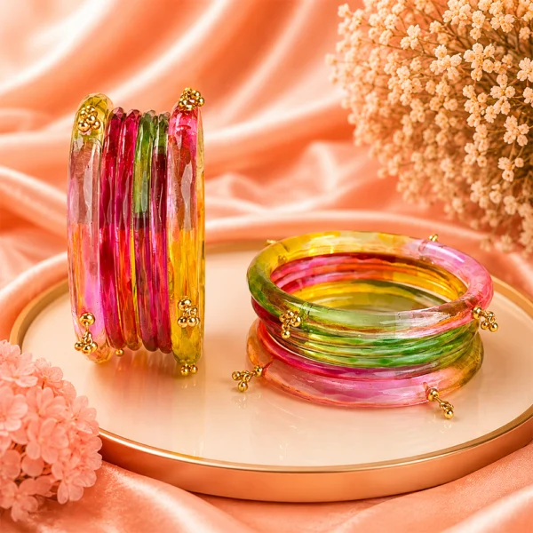 Jelly Bangles Set (Light-Multi)