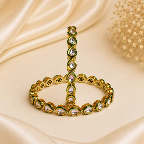 Meenakari Drop Kunda Kada