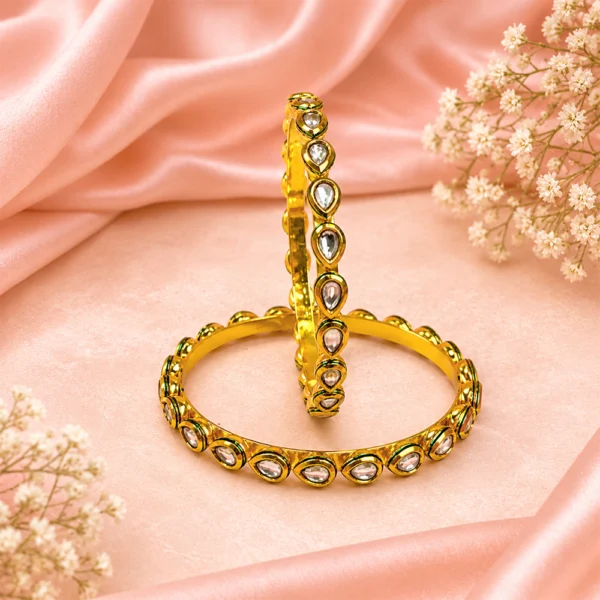 Mini Drop-Kundan Single Line Kada