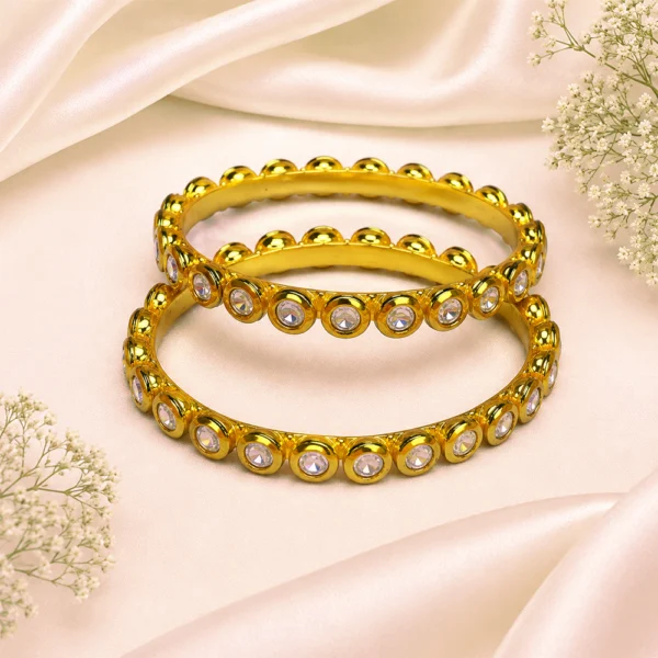 Mini Round-Kundan Single Line Kada