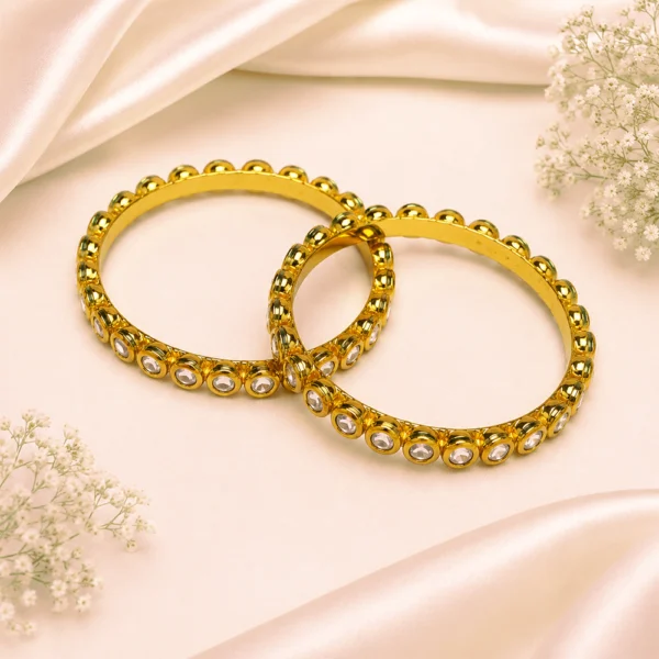 Mini Round-Kundan Single Line Kada