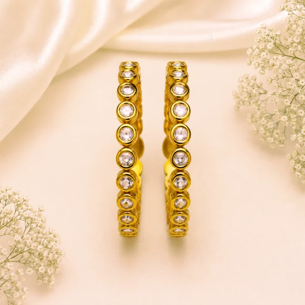 Mini Round-Kundan Single Line Kada
