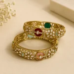 Multi Colour Kundan Flower Kada