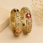 Multi Colour Kundan Flower Kada