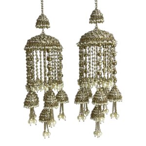 Polki-Pearl With Jhumka Design Bridal Kalira