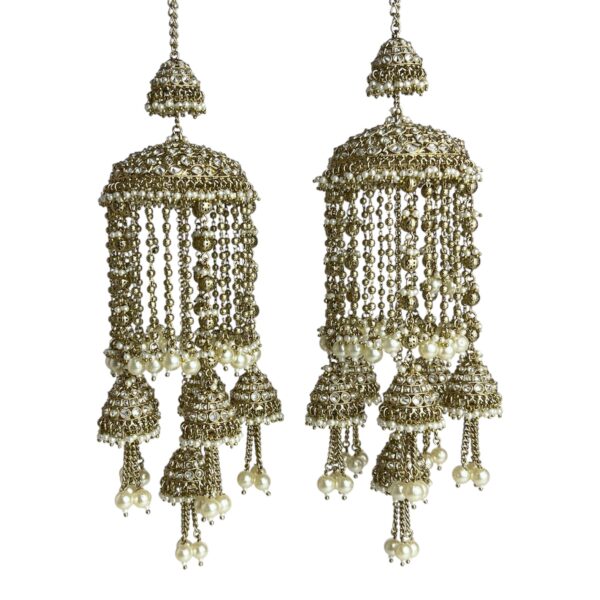 Polki-Pearl With Jhumka Design Bridal Kalira