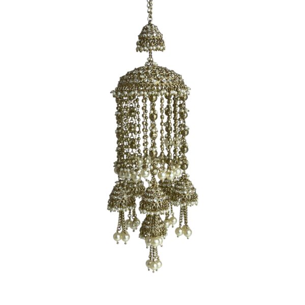 Polki-Pearl With Jhumka Design Bridal Kalira