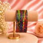 Printed Metal Bangle - Dark-Multi