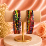 Printed Metal Bangle - Dark-Multi