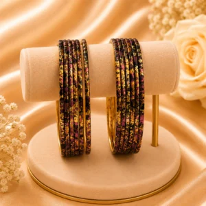 Printed Metal Bangle - G.P. Red & Black
