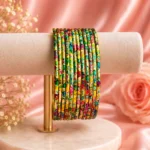 Printed Metal Bangle - M. Gold-Multi